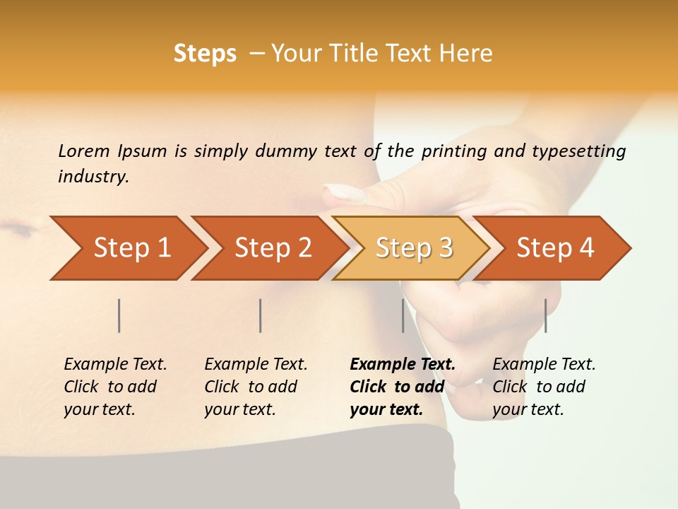Woman's Fingers Touching Her Body Parts PowerPoint Template