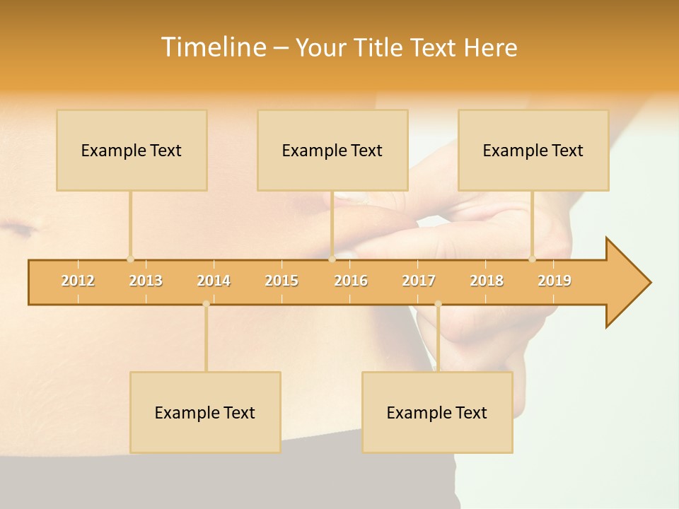 Woman's Fingers Touching Her Body Parts PowerPoint Template