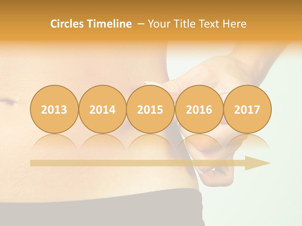 Woman's Fingers Touching Her Body Parts PowerPoint Template