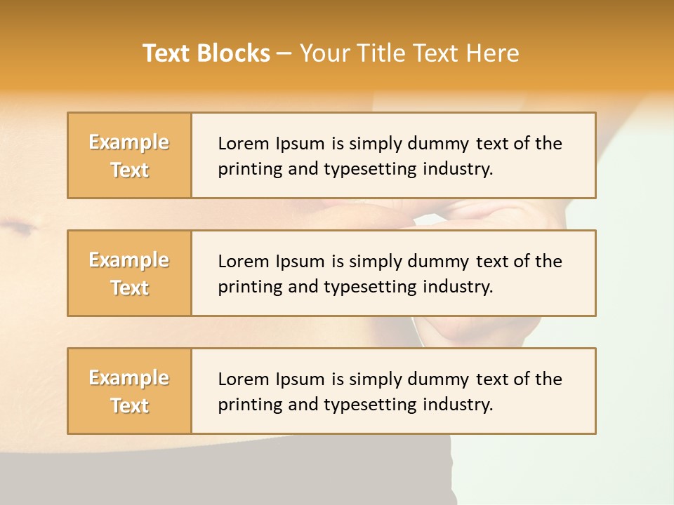 Woman's Fingers Touching Her Body Parts PowerPoint Template