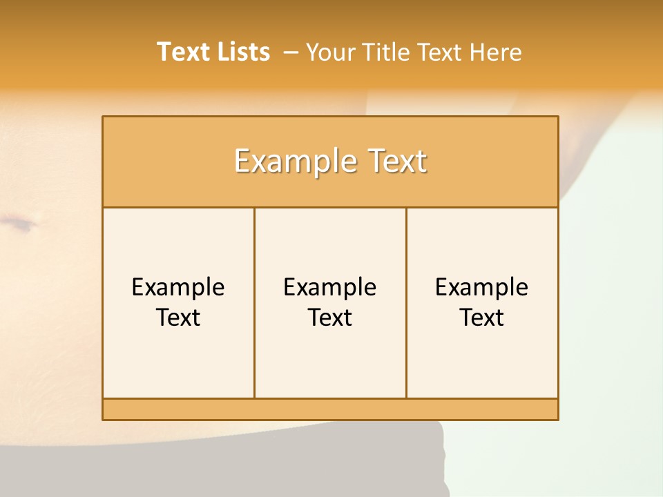 Woman's Fingers Touching Her Body Parts PowerPoint Template