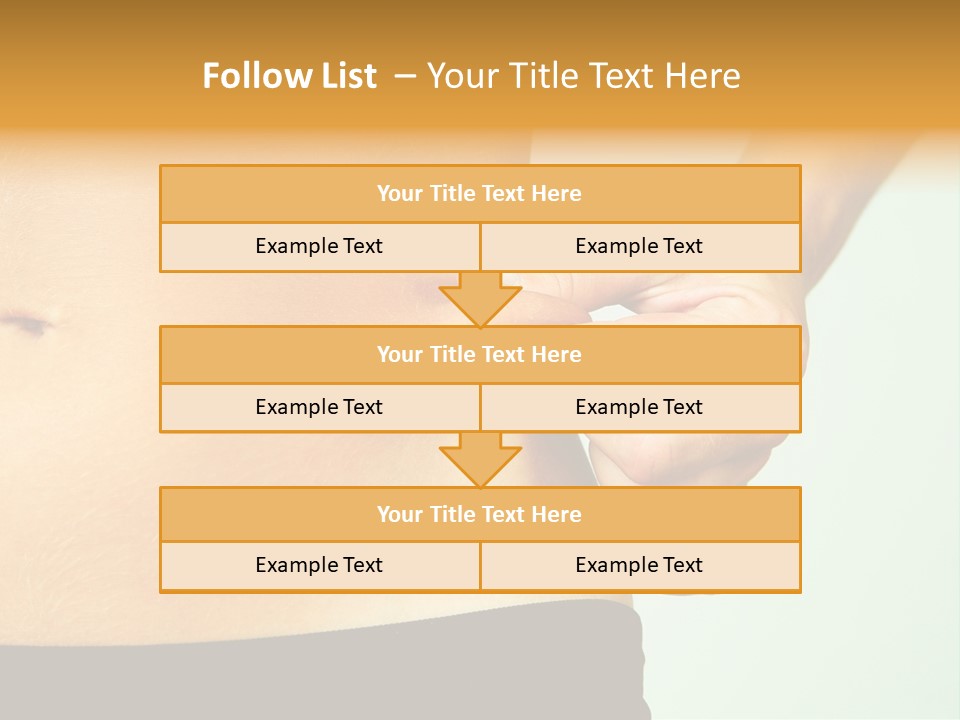 Woman's Fingers Touching Her Body Parts PowerPoint Template