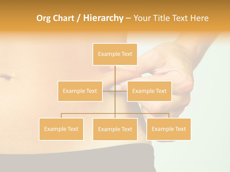 Woman's Fingers Touching Her Body Parts PowerPoint Template