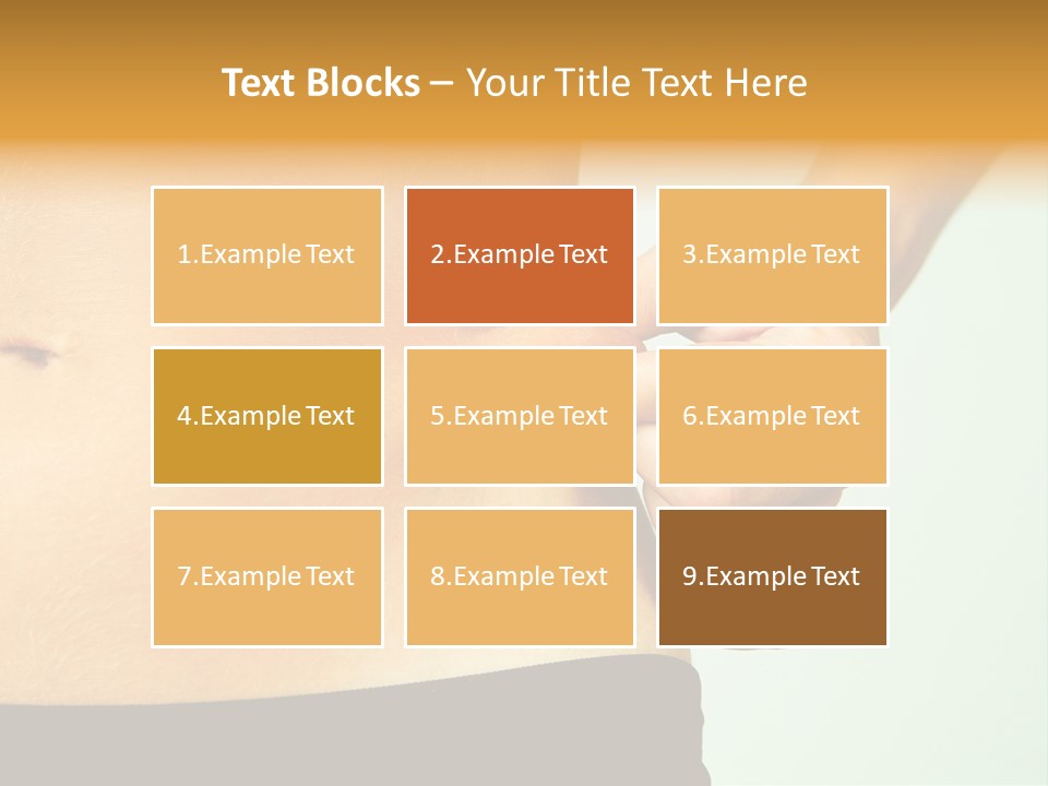 Woman's Fingers Touching Her Body Parts PowerPoint Template