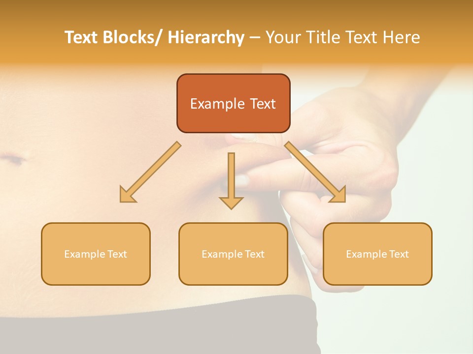 Woman's Fingers Touching Her Body Parts PowerPoint Template