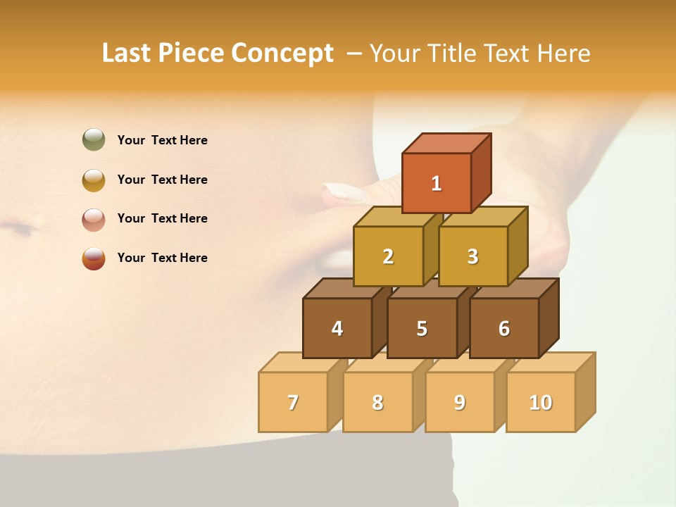 Woman's Fingers Touching Her Body Parts PowerPoint Template