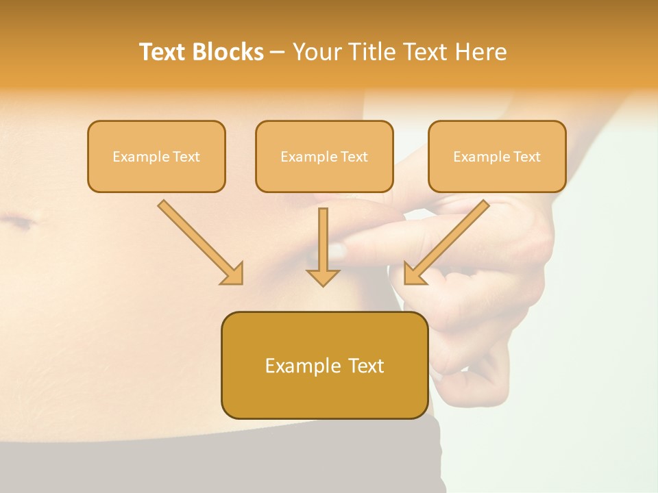Woman's Fingers Touching Her Body Parts PowerPoint Template