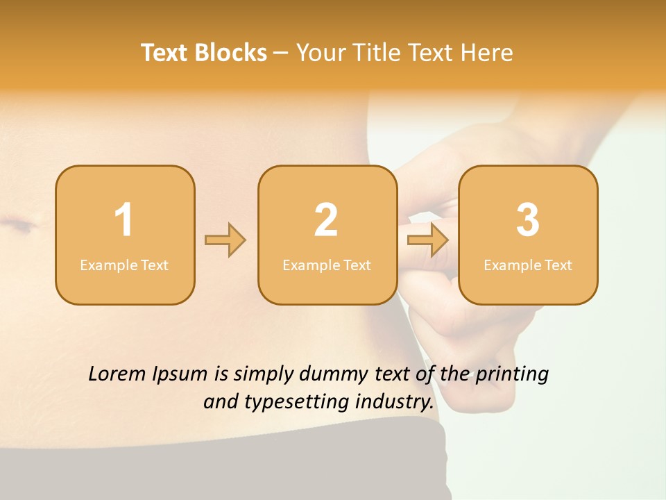 Woman's Fingers Touching Her Body Parts PowerPoint Template
