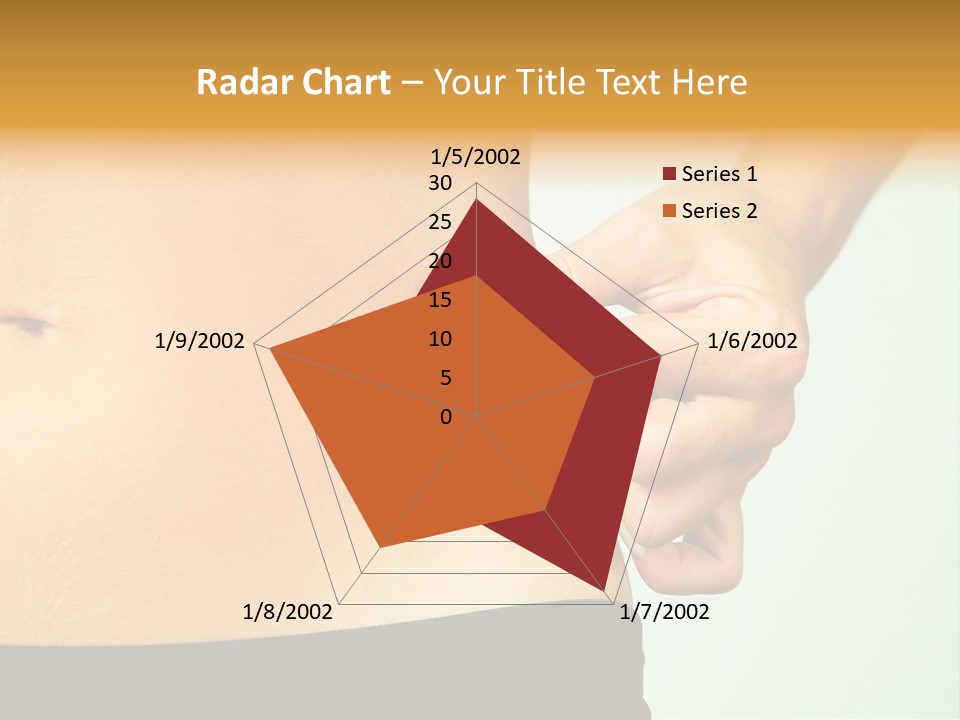 Woman's Fingers Touching Her Body Parts PowerPoint Template
