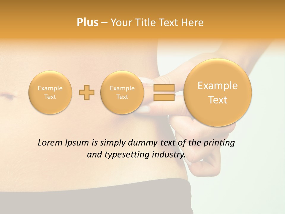 Woman's Fingers Touching Her Body Parts PowerPoint Template