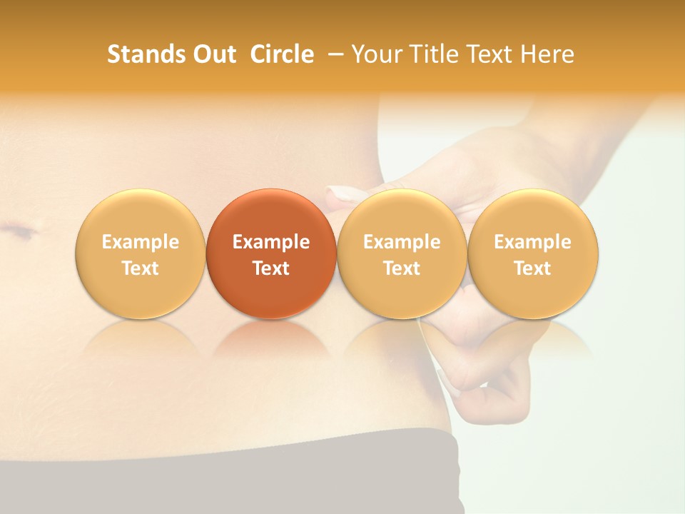 Woman's Fingers Touching Her Body Parts PowerPoint Template