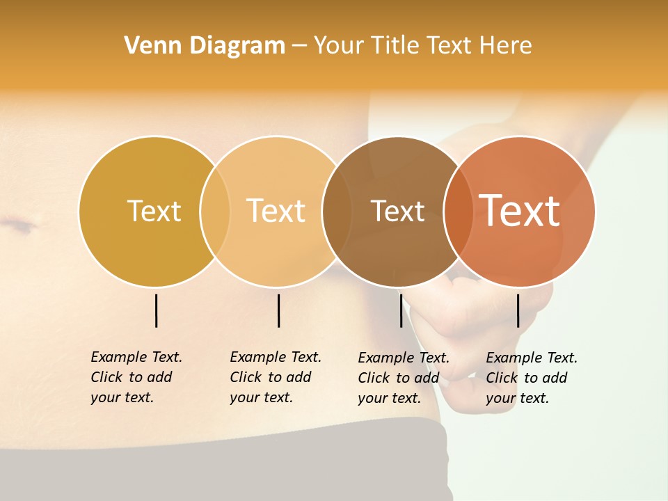Woman's Fingers Touching Her Body Parts PowerPoint Template