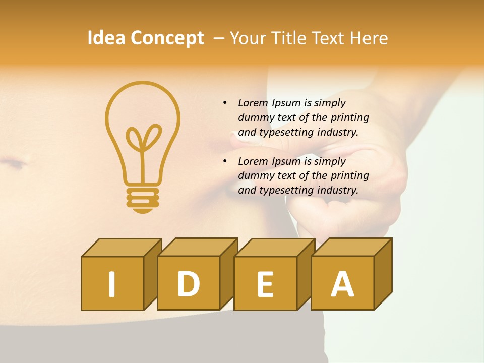 Woman's Fingers Touching Her Body Parts PowerPoint Template