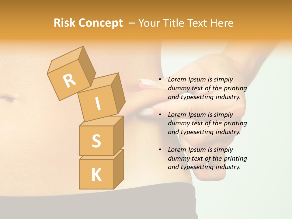 Woman's Fingers Touching Her Body Parts PowerPoint Template