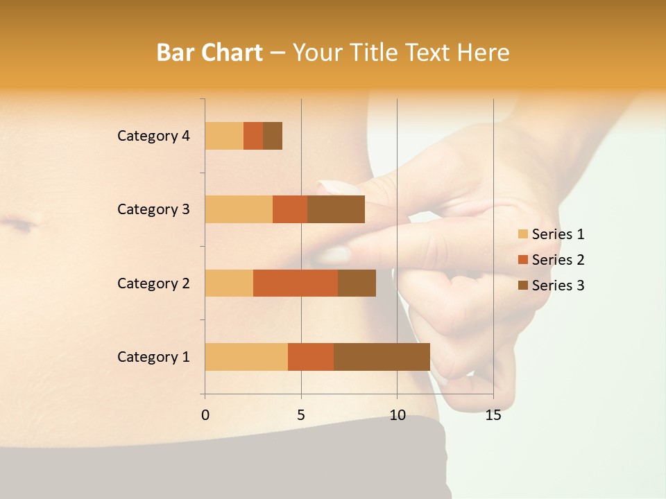 Woman's Fingers Touching Her Body Parts PowerPoint Template