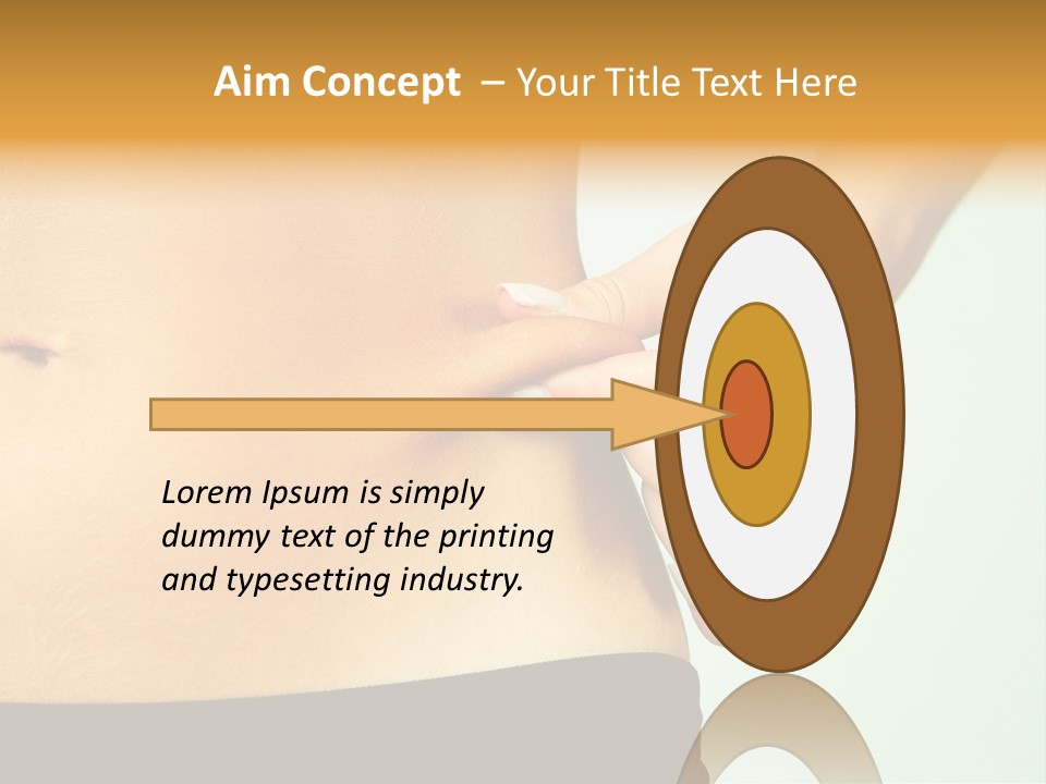 Woman's Fingers Touching Her Body Parts PowerPoint Template