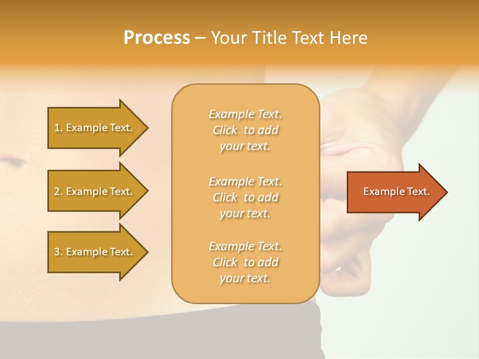 Woman's Fingers Touching Her Body Parts PowerPoint Template