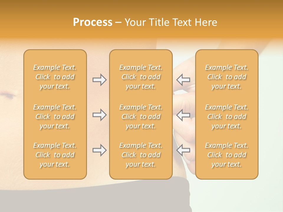 Woman's Fingers Touching Her Body Parts PowerPoint Template