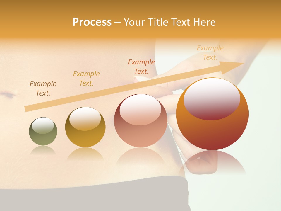 Woman's Fingers Touching Her Body Parts PowerPoint Template