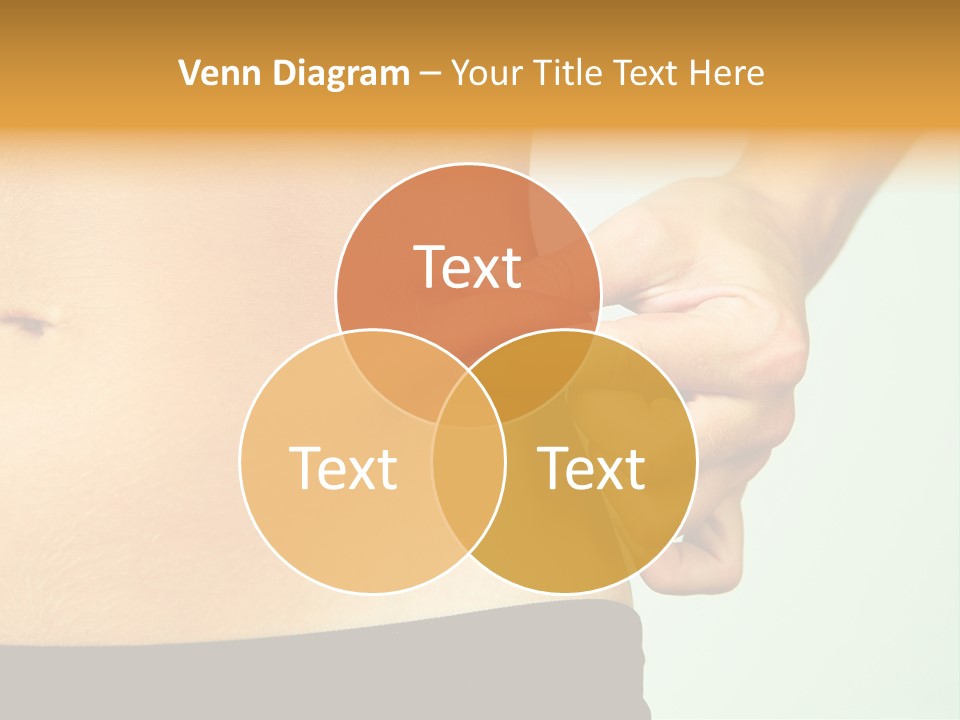 Woman's Fingers Touching Her Body Parts PowerPoint Template