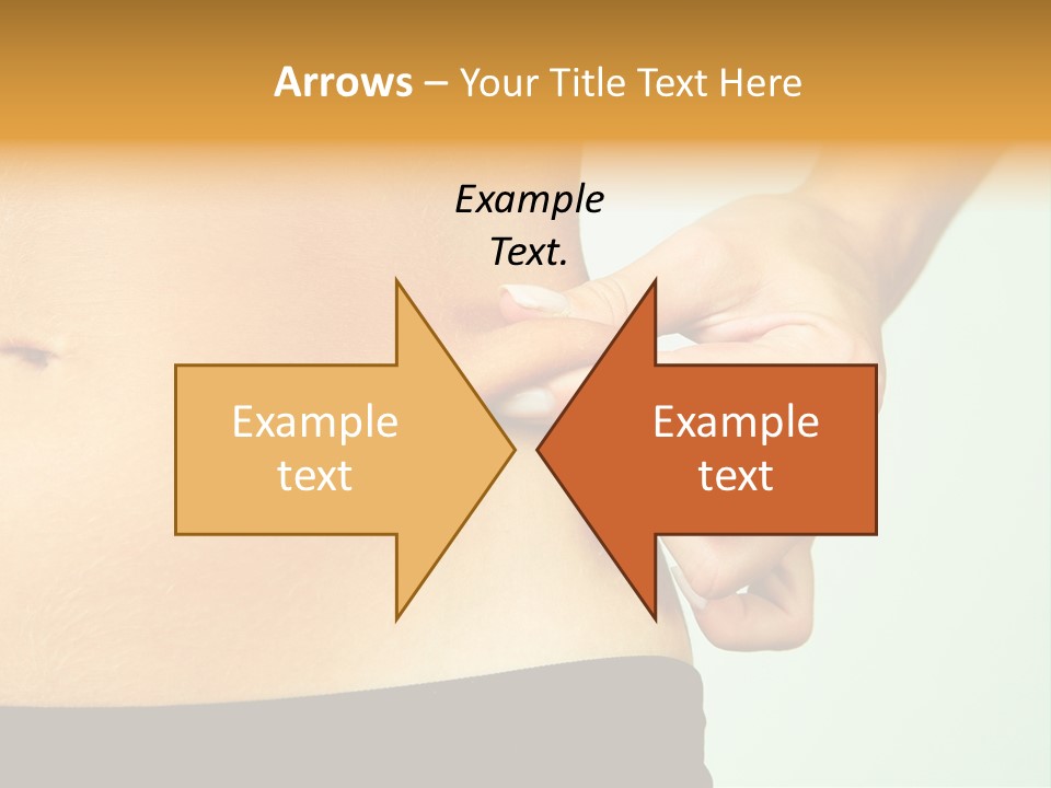 Woman's Fingers Touching Her Body Parts PowerPoint Template