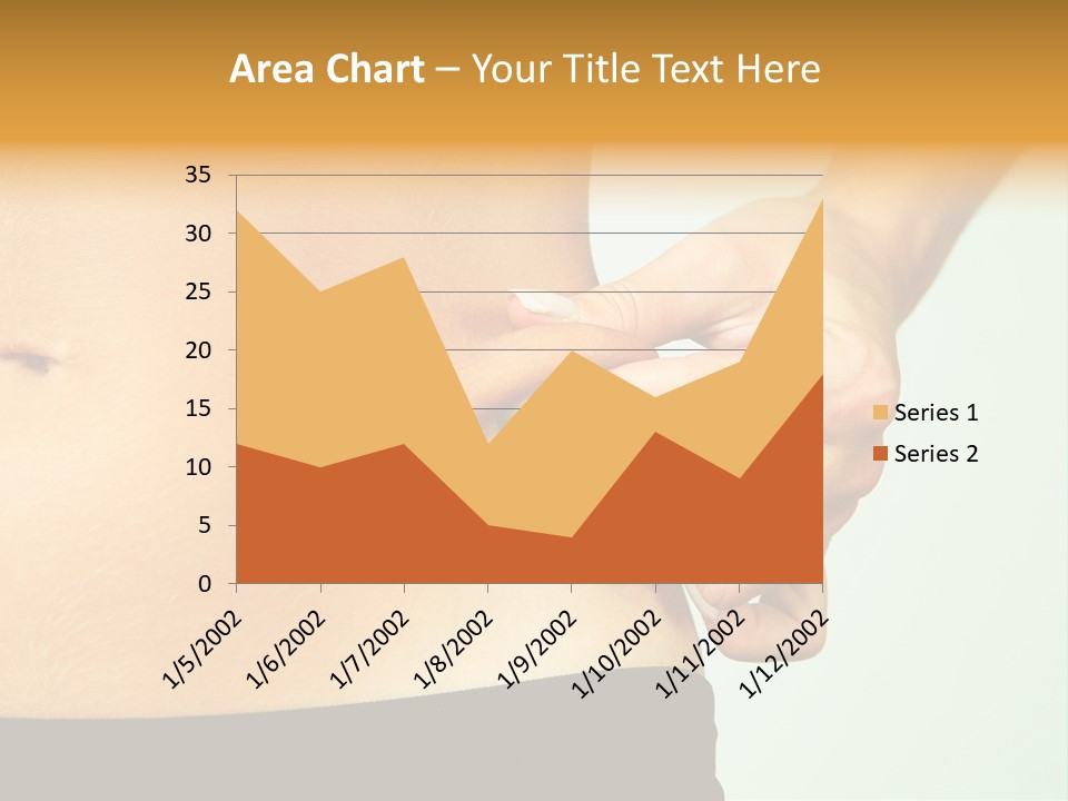 Woman's Fingers Touching Her Body Parts PowerPoint Template