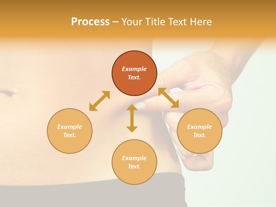 Woman's Fingers Touching Her Body Parts PowerPoint Template