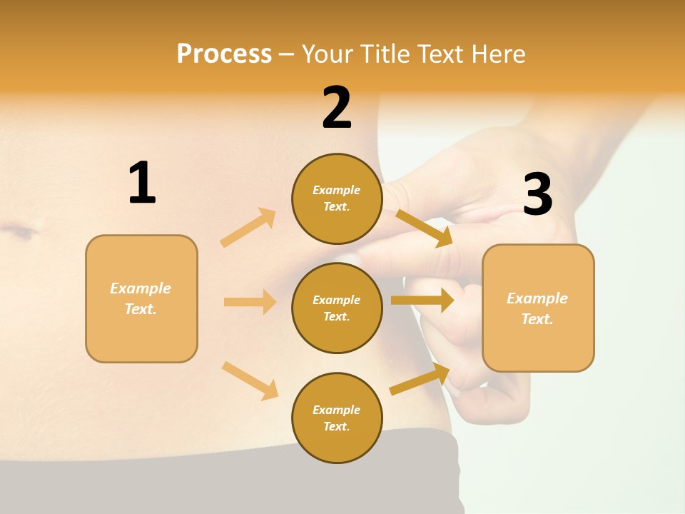 Woman's Fingers Touching Her Body Parts PowerPoint Template