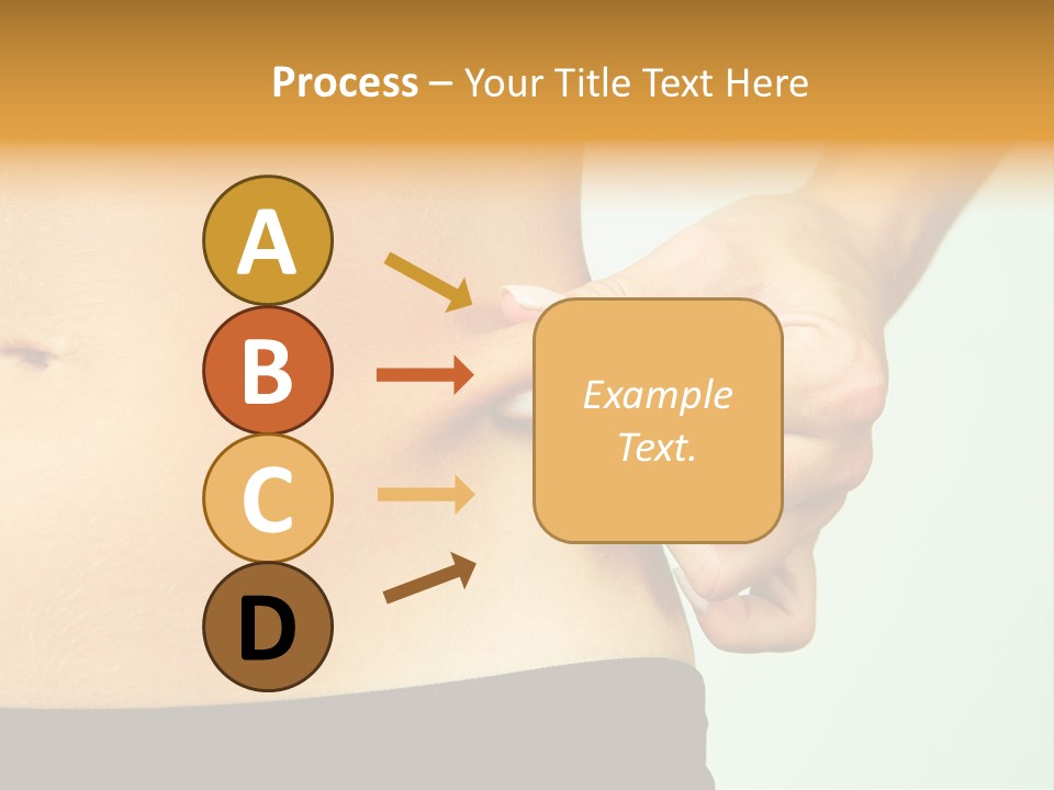 Woman's Fingers Touching Her Body Parts PowerPoint Template