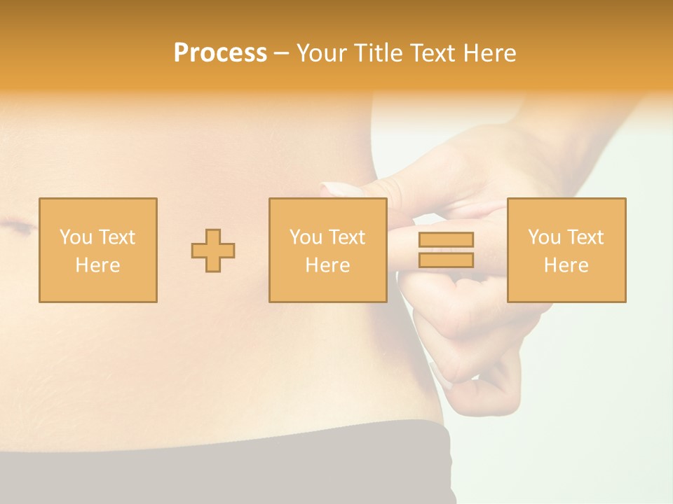 Woman's Fingers Touching Her Body Parts PowerPoint Template