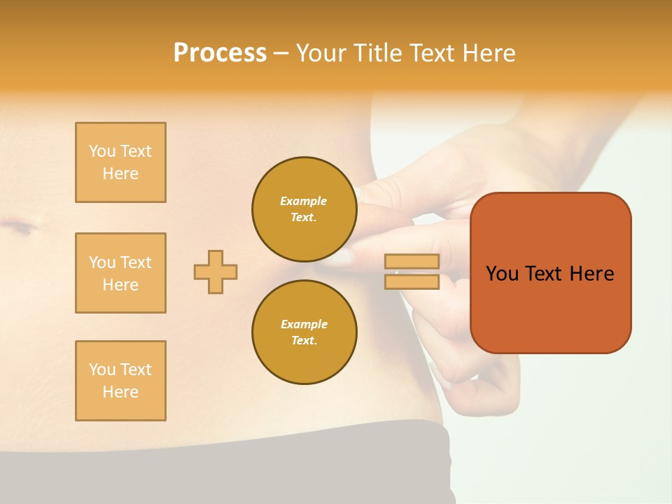 Woman's Fingers Touching Her Body Parts PowerPoint Template