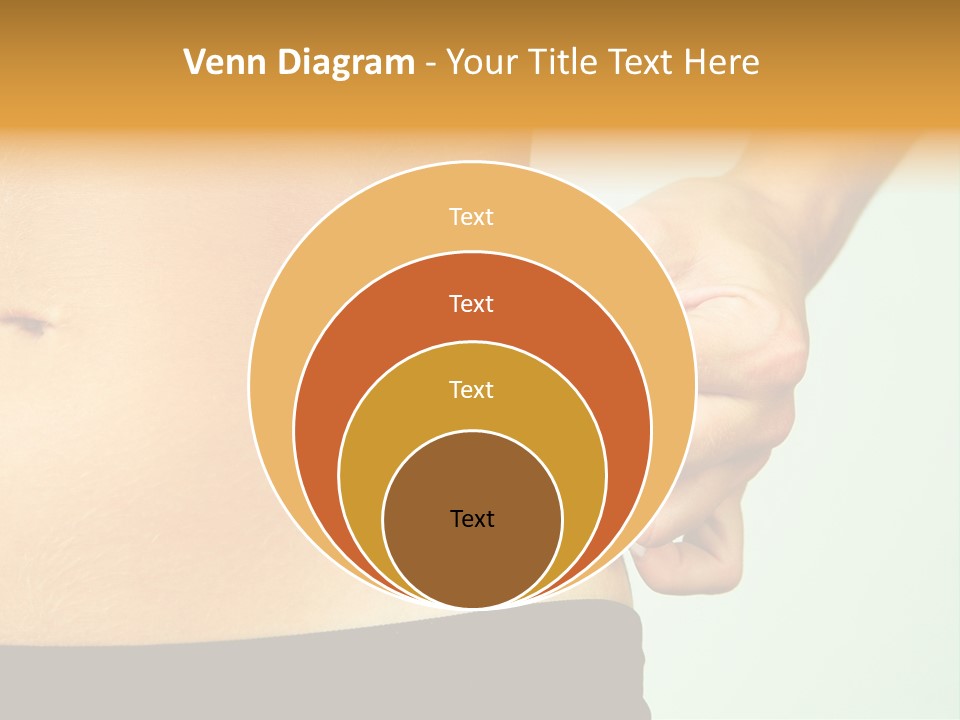 Woman's Fingers Touching Her Body Parts PowerPoint Template