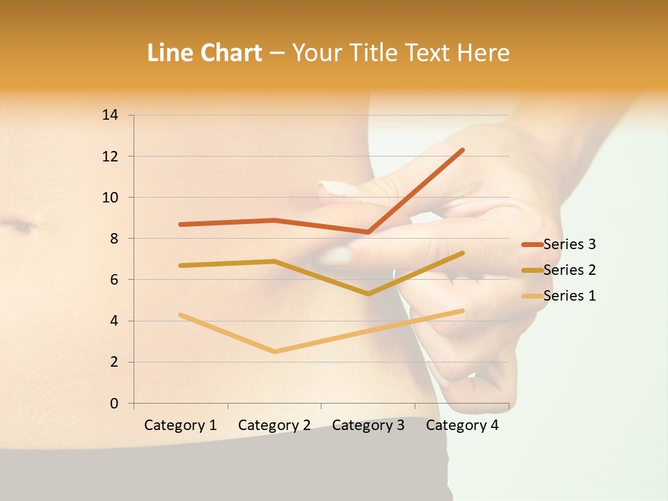 Woman's Fingers Touching Her Body Parts PowerPoint Template