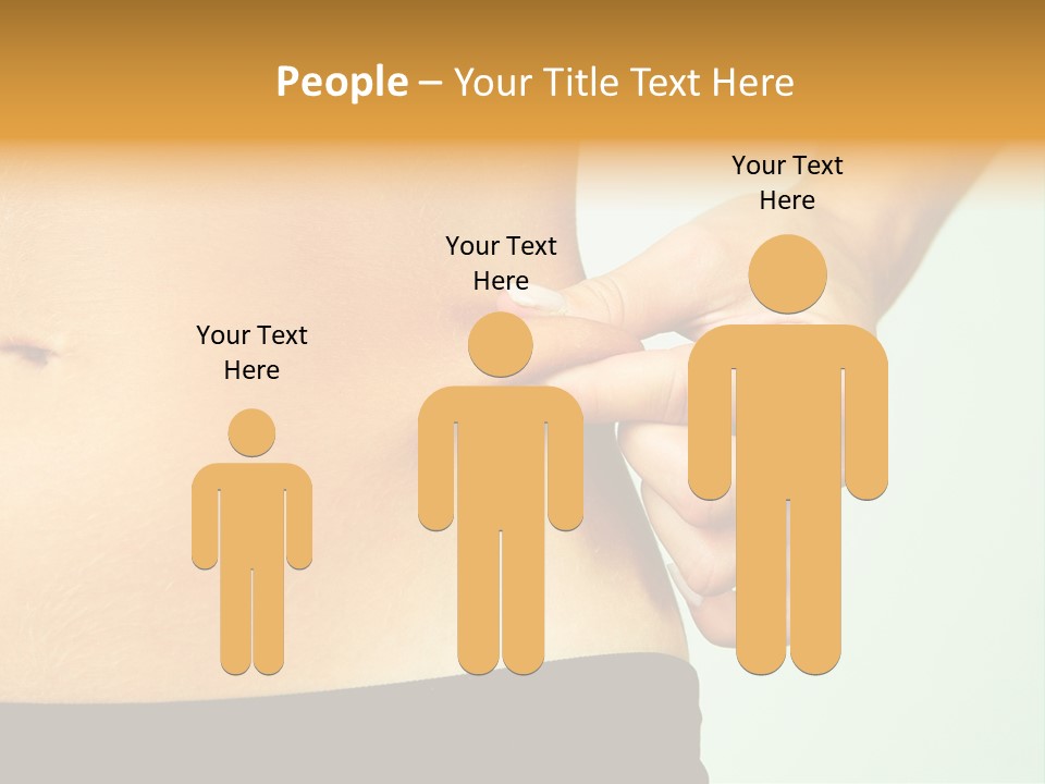 Woman's Fingers Touching Her Body Parts PowerPoint Template