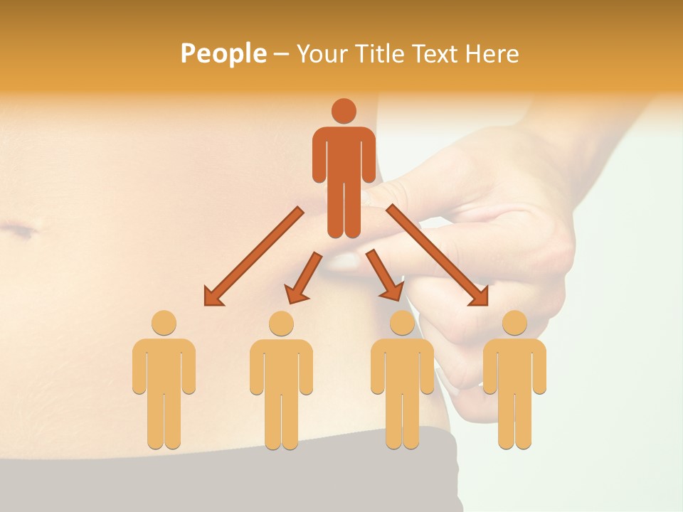 Woman's Fingers Touching Her Body Parts PowerPoint Template