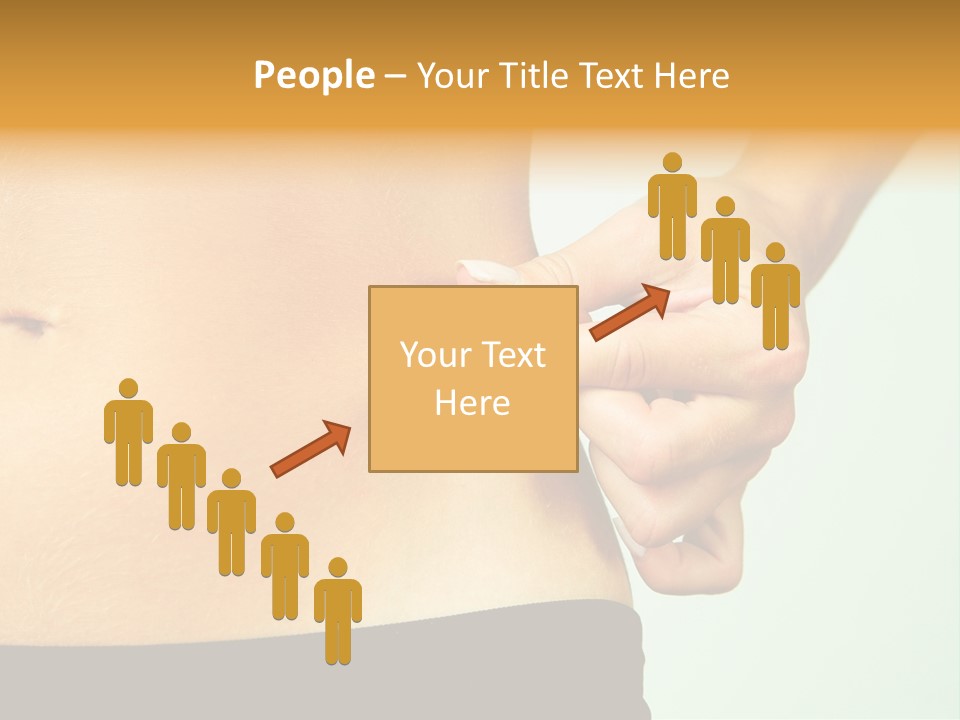 Woman's Fingers Touching Her Body Parts PowerPoint Template