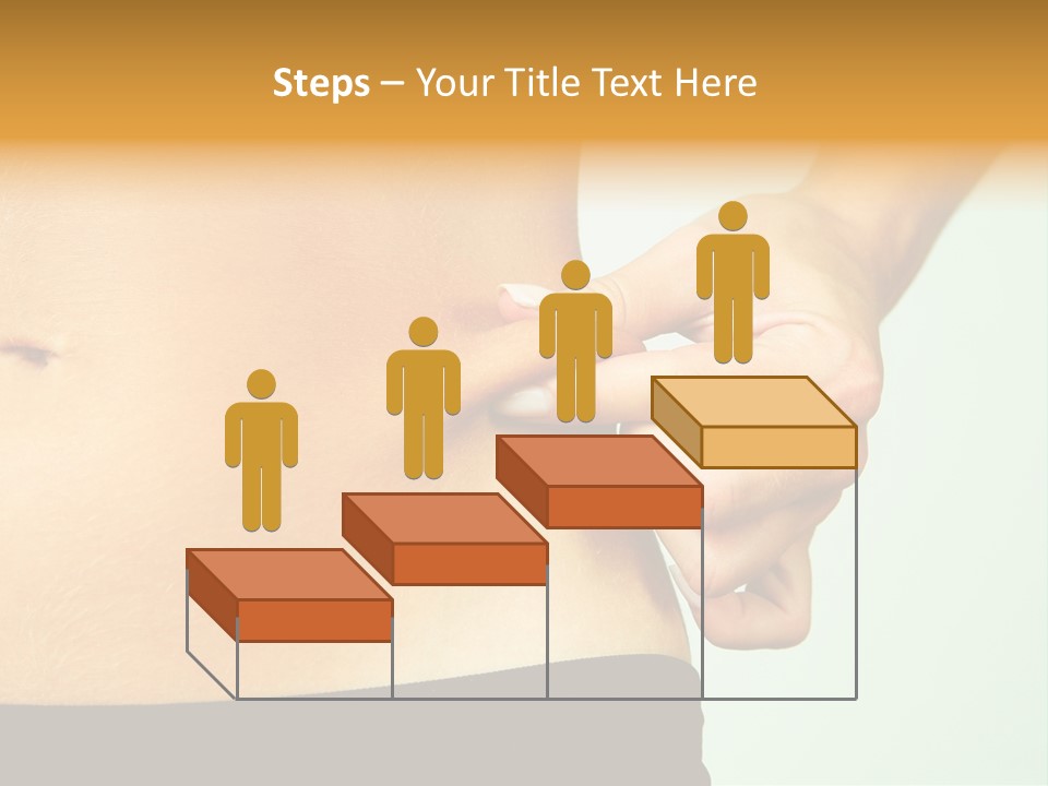 Woman's Fingers Touching Her Body Parts PowerPoint Template