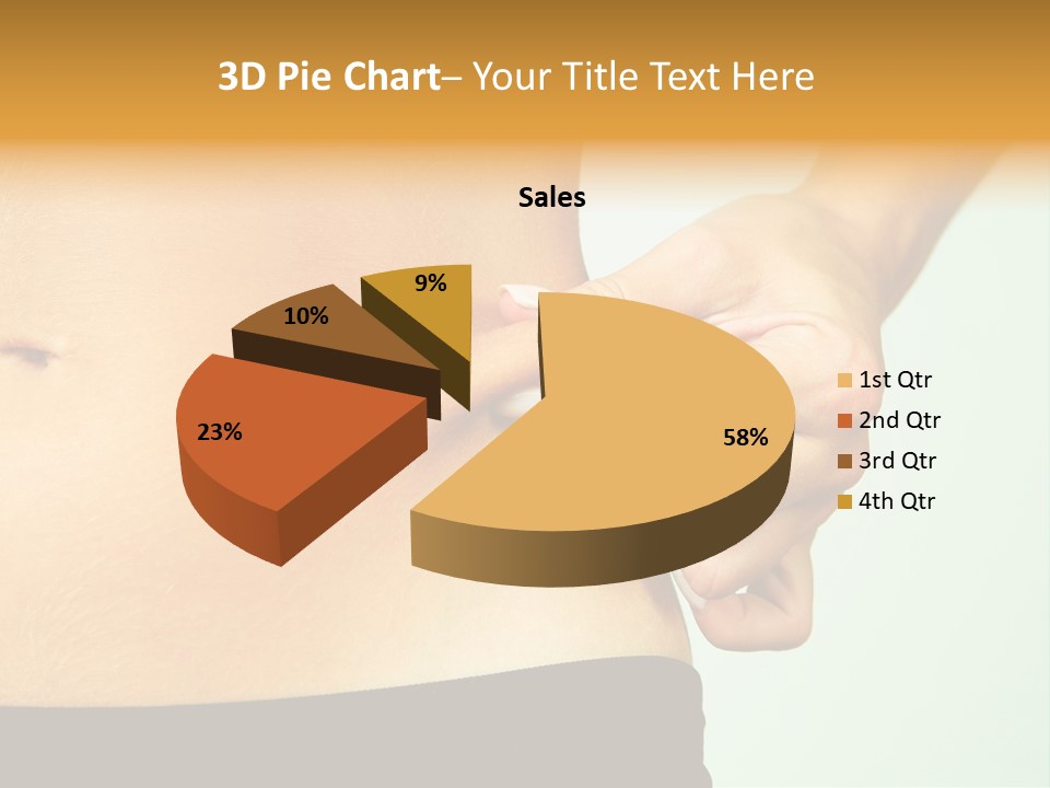 Woman's Fingers Touching Her Body Parts PowerPoint Template