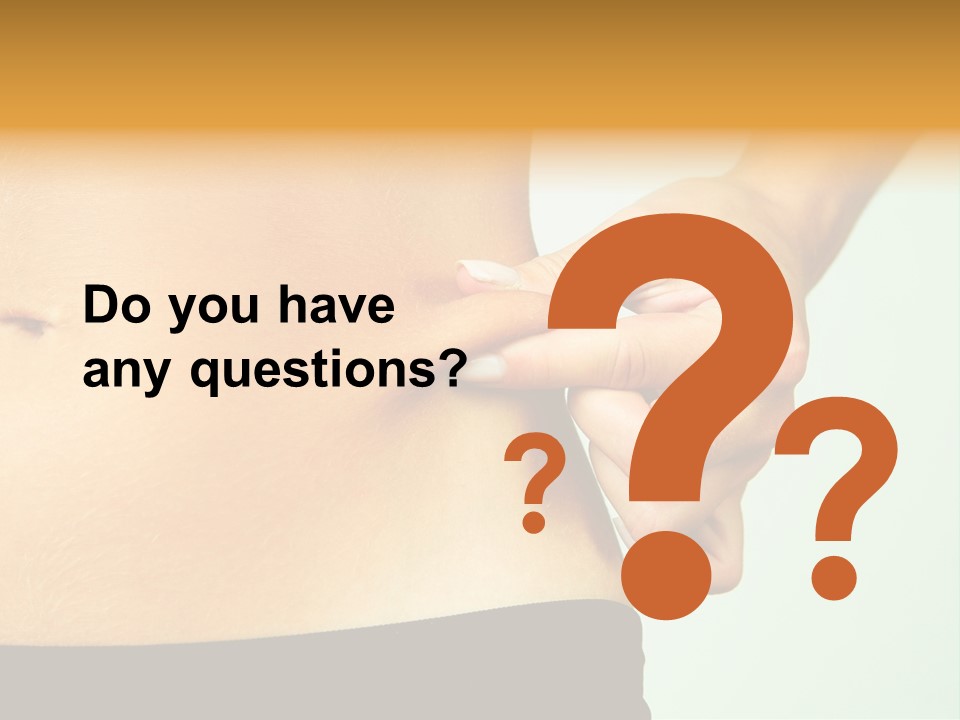 Woman's Fingers Touching Her Body Parts PowerPoint Template