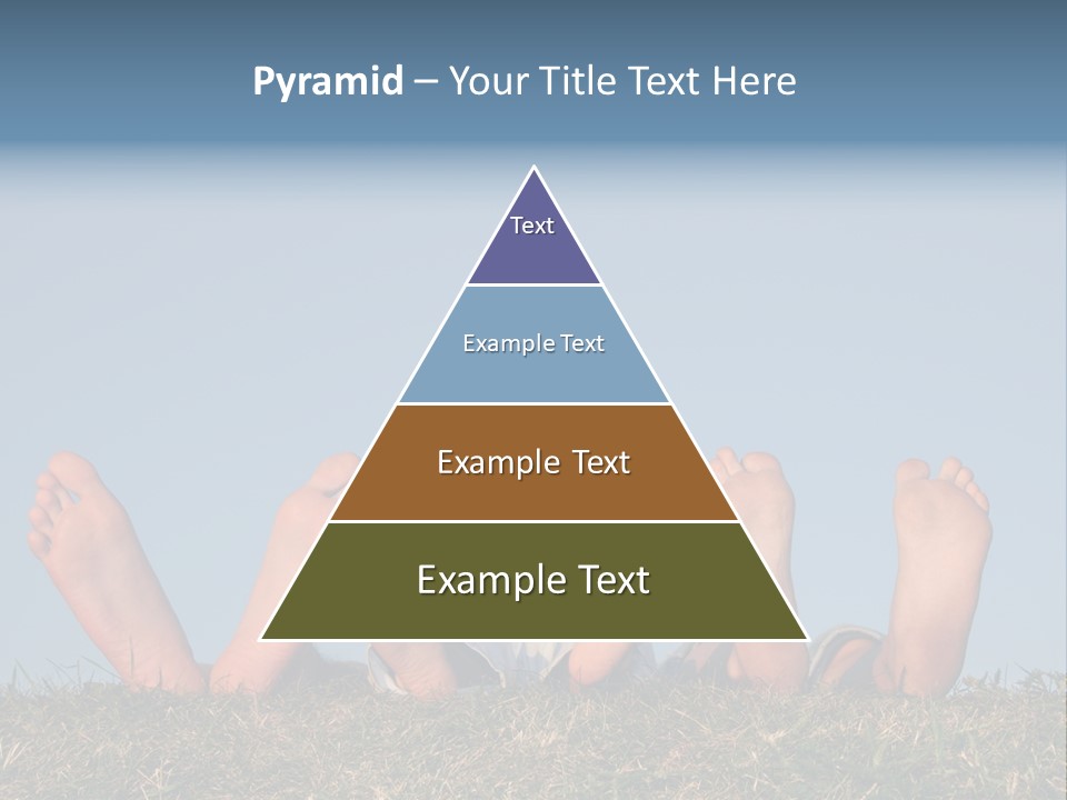 Family Legs On Grass PowerPoint Template
