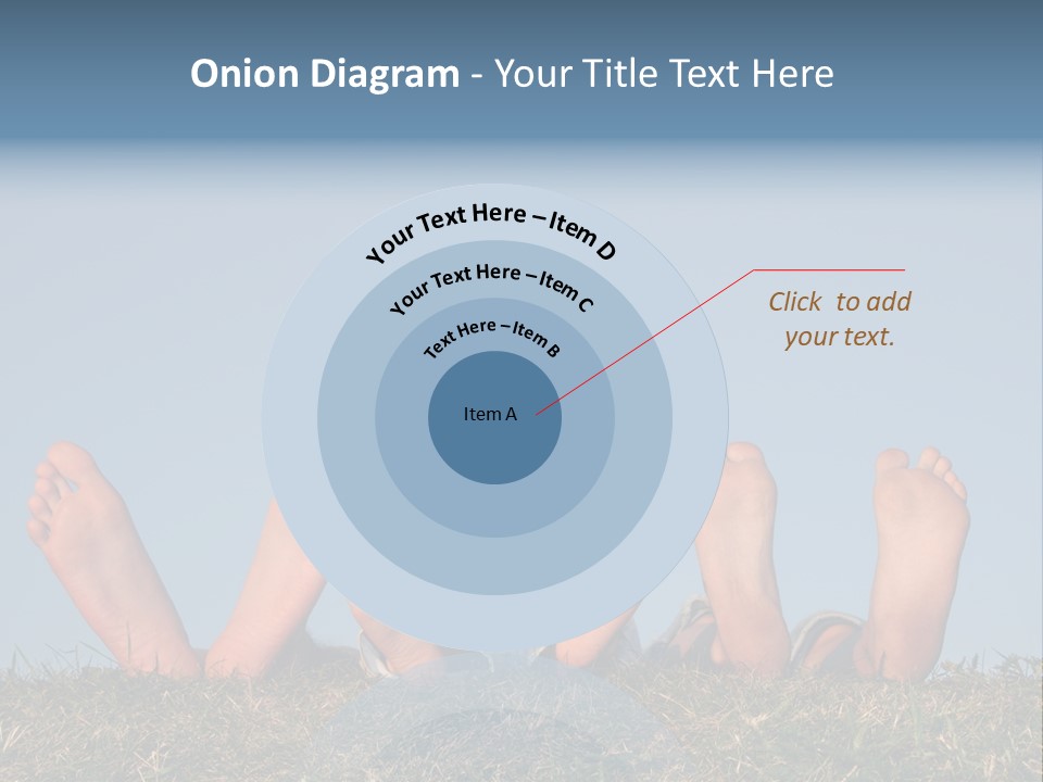 Family Legs On Grass PowerPoint Template