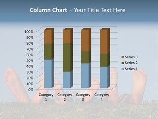 Family Legs On Grass PowerPoint Template