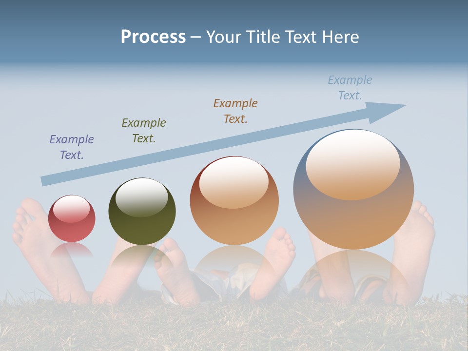 Family Legs On Grass PowerPoint Template