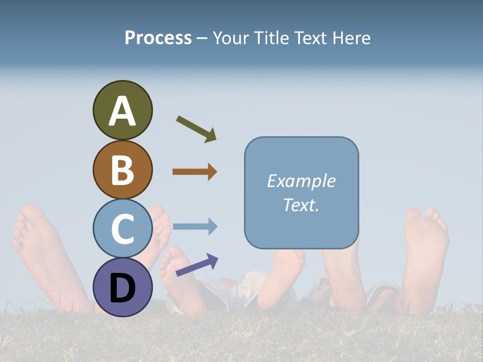 Family Legs On Grass PowerPoint Template