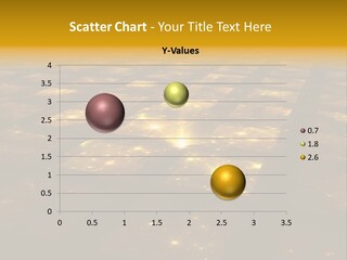 Golden Grid Hub - Fractal Illustration PowerPoint Template