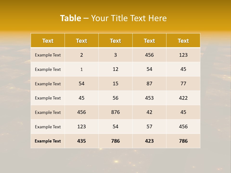 Golden Grid Hub - Fractal Illustration PowerPoint Template
