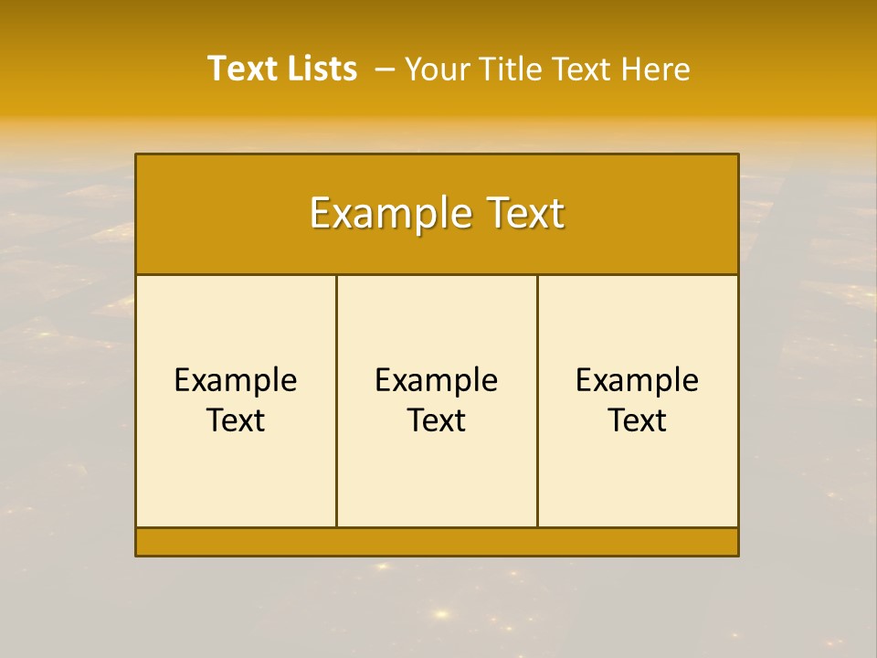 Golden Grid Hub - Fractal Illustration PowerPoint Template