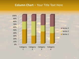 Golden Grid Hub - Fractal Illustration PowerPoint Template