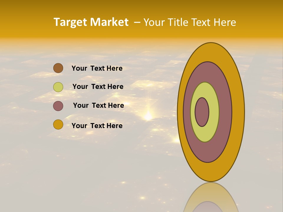 Golden Grid Hub - Fractal Illustration PowerPoint Template