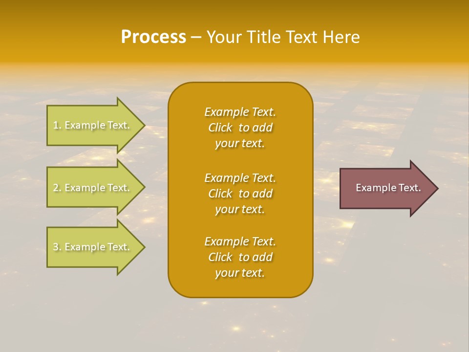 Golden Grid Hub - Fractal Illustration PowerPoint Template